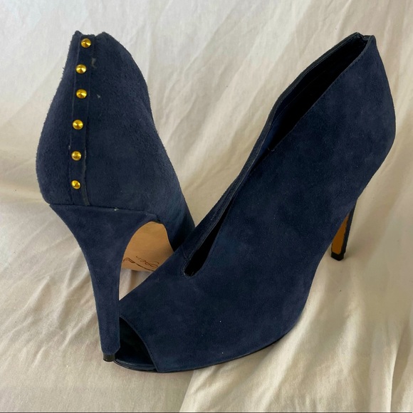 Halogen Shoes - Blue Suede Halogen Stiletto Heels